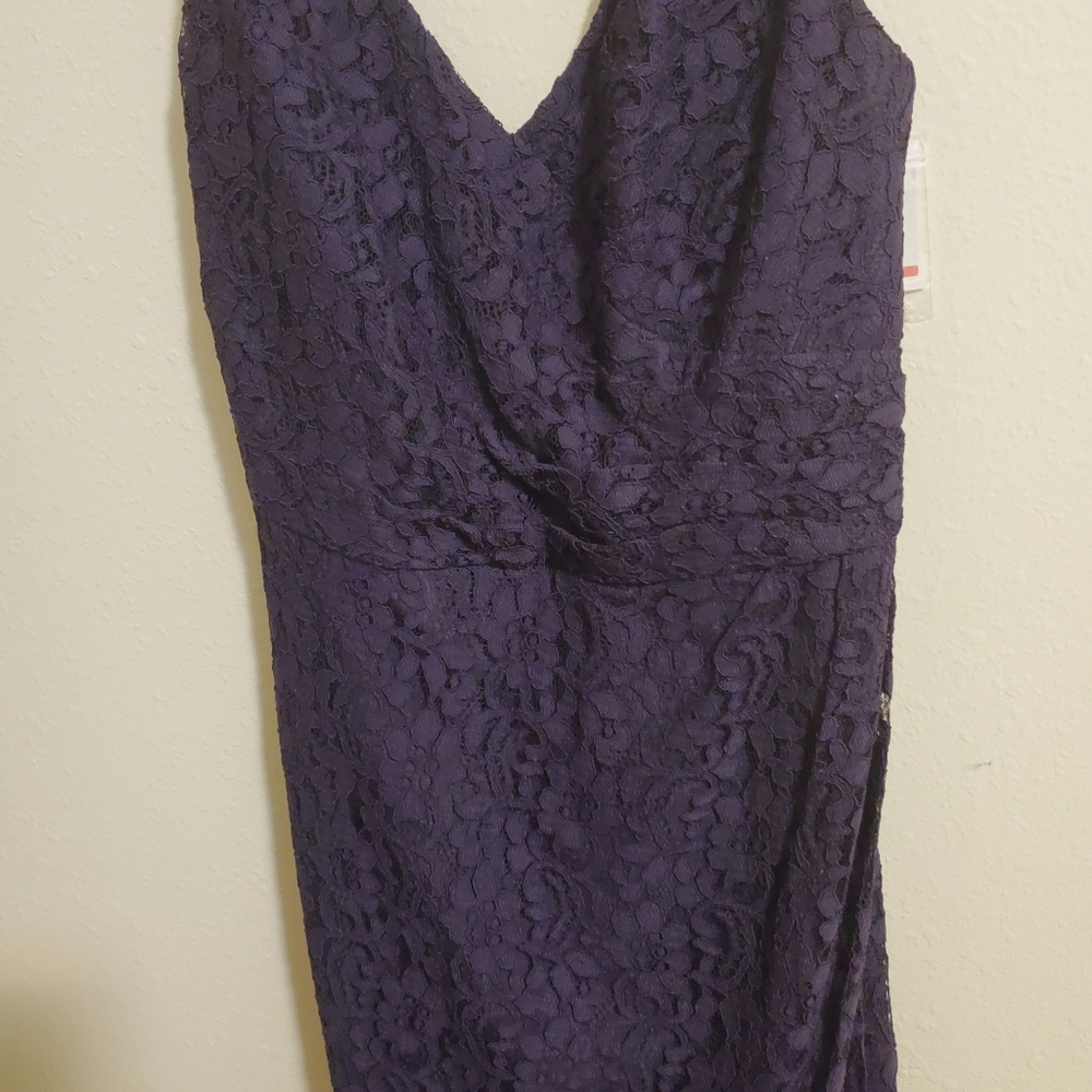Size 20 Plum, lace, David's bridal, bridesmaid dress.